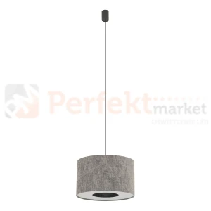 Lampa wisząca LAGO S 11673 Nowodvorski Lighting szary klosz tkaninowy 1xE27