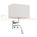Kinkiet ścienny HOTEL MOOD LED 11785 Nowodvorski Lighting kremowy klosz tkaninowy 1xE27 LED