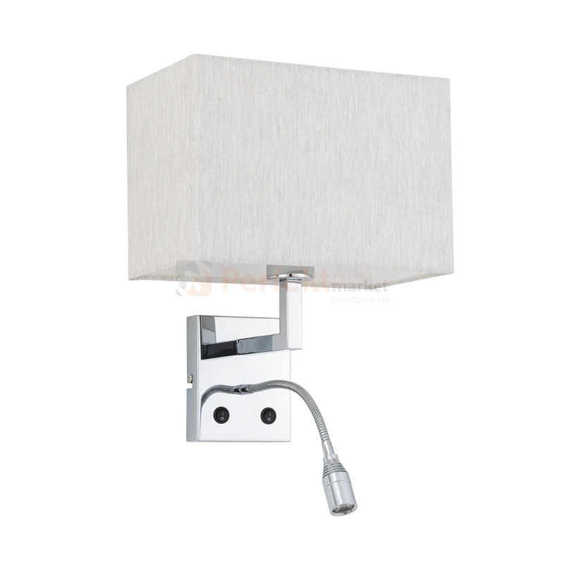 Kinkiet ścienny HOTEL MOOD LED 11785 Nowodvorski Lighting kremowy klosz tkaninowy 1xE27 LED - 4