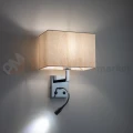 Kinkiet ścienny HOTEL MOOD LED 11785 Nowodvorski Lighting kremowy klosz tkaninowy 1xE27 LED - 2