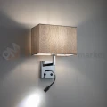 Kinkiet ścienny HOTEL MOOD LED 11793 Nowodvorski Lighting szary klosz tkaninowy 1xE27 LED - 2