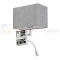 Kinkiet ścienny HOTEL MOOD LED 11793 Nowodvorski Lighting szary klosz tkaninowy 1xE27 LED - 3