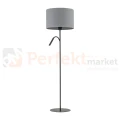 Lampa podłogowa HOTEL PLUS 9072 Nowodvorski Lighting szary klosz tkaninowy 1xE27 1xG9