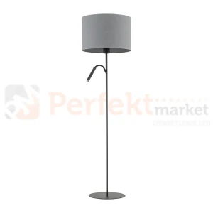 Lampa podłogowa HOTEL PLUS 9072 Nowodvorski Lighting szary klosz tkaninowy 1xE27 1xG9