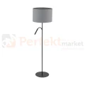 Lampa podłogowa HOTEL PLUS 9072 Nowodvorski Lighting szary klosz tkaninowy 1xE27 1xG9 - 3