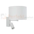 Kinkiet ścienny LUSSO 11520 Nowodvorski Lighting biały klosz tkaninowy 2xE27+GU10
