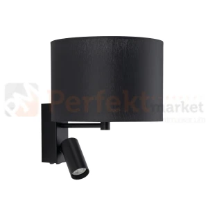 Kinkiet ścienny LUSSO 11521 Nowodvorski Lighting czarny klosz tkaninowy 1xE27 GU10