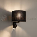 Kinkiet ścienny LUSSO 11521 Nowodvorski Lighting czarny klosz tkaninowy 2xE27 GU10 - 2