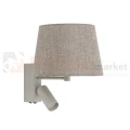 Kinkiet ścienny TUTOIA 11684 Nowodvorski Lighting beżowy klosz tkaninowy 1xE27 1xGU10