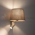 Kinkiet ścienny TUTOIA 11684 Nowodvorski Lighting beżowy klosz tkaninowy 1xE27 1xGU10 - 2