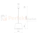 Lampa wisząca TUTOIA 11682 Nowodvorski Lighting beżowy klosz tkaninowy 1xE27 - 7