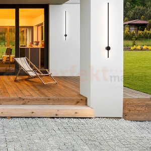 Kinkiet ścienny LED zewnętrzny IP65 czarny 3000K 97cm POTOSI LE73732 Luces Exclusivas