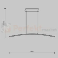 Lampa wisząca Curve czarny silikon LED Maytoni - 9