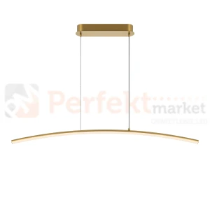 Lampa wisząca liniowa LED mosiądz CCT 98 cm Curve Maytoni MOD243PL-L18BSK