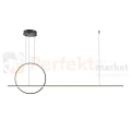 Lampa wisząca LED liniowa koło czarna CCT 143 cm Halo MOD247PL-L49BK Maytoni