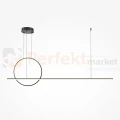 Lampa wisząca LED liniowa koło czarna CCT 143 cm Halo MOD247PL-L49BK Maytoni - 2