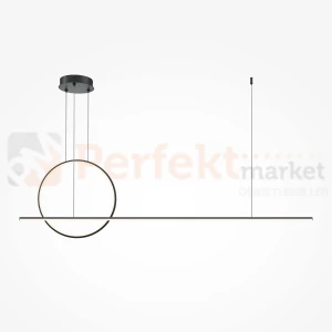 Lampa wisząca LED liniowa koło czarna CCT 143 cm Halo MOD247PL-L49BK Maytoni