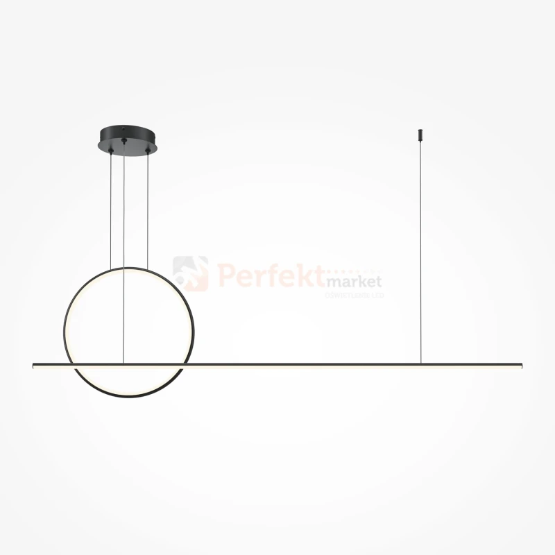 Lampa wisząca LED liniowa koło czarna CCT 143 cm Halo MOD247PL-L49BK Maytoni - 6