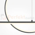 Lampa wisząca LED liniowa koło czarna CCT 143 cm Halo MOD247PL-L49BK Maytoni - 3