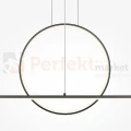 Lampa wisząca LED liniowa koło czarna CCT 143 cm Halo MOD247PL-L49BK Maytoni - 4