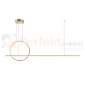 Lampa wisząca LED liniowa koło mosiądz CCT 143 cm Halo MOD247PL-L49BSK Maytoni