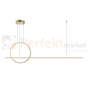 Lampa wisząca LED liniowa koło mosiądz CCT 143 cm Halo MOD247PL-L49BSK Maytoni