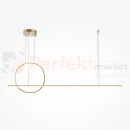 Lampa wisząca LED liniowa koło mosiądz CCT 143 cm Halo MOD247PL-L49BSK Maytoni - 2