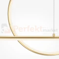 Lampa wisząca LED liniowa koło mosiądz CCT 143 cm Halo MOD247PL-L49BSK Maytoni - 3