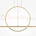 Lampa wisząca LED liniowa koło mosiądz CCT 143 cm Halo MOD247PL-L49BSK Maytoni - 4