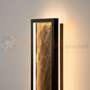 Nowoczesny kinkiet LED kamienny Orign czarny kamień 3000K 60cm Maytoni MOD311WL-L55B3K