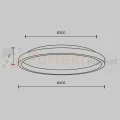 Lampa sufitowa kamienna czarny klosz plafon LED Orign 3000K 40cm Maytoni MOD311CL-L27B3K - 7