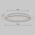 Lampa sufitowa kamienna czarny klosz plafon LED Orign 3000K 59.5cm Maytoni MOD311CL-L40B3K - 8