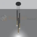 Lampa wisząca MOZAICA 3P czarno złota designerska walce SL.0893 Sollux - 3