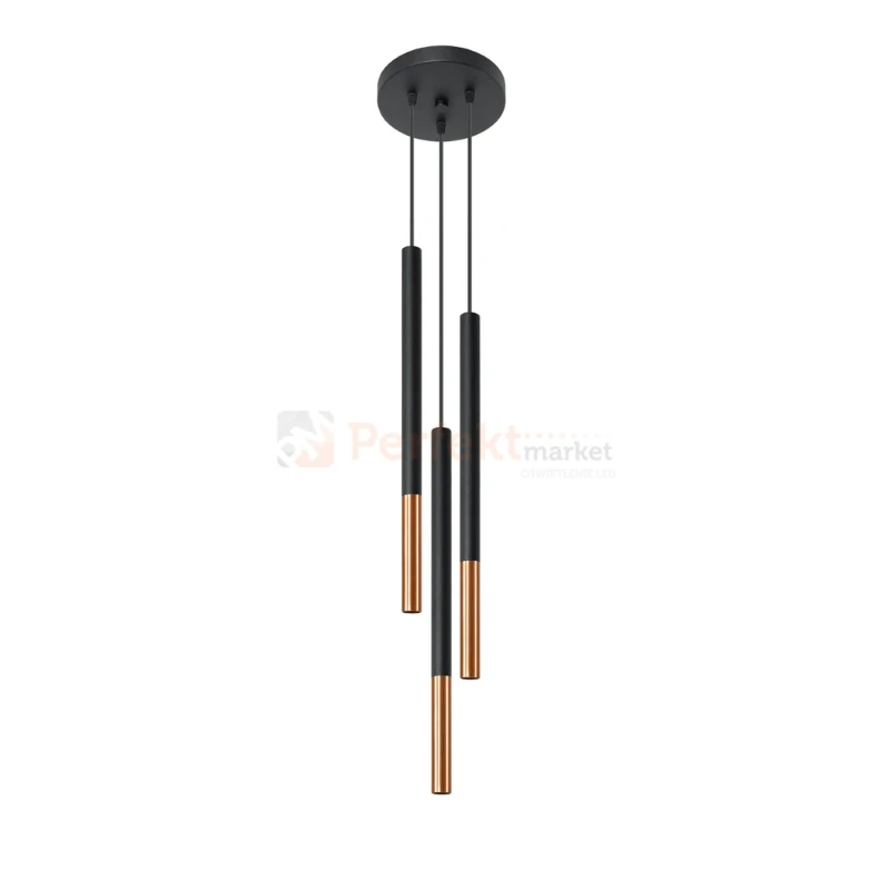 Lampa wisząca MOZAICA 3P czarna + miedź SL.0890 Sollux - 8