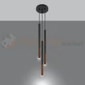Lampa wisząca MOZAICA 3P czarna + miedź SL.0890 Sollux - 3