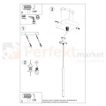 Lampa wisząca designerska MOZAICA 1 czarna chrom SL.0885 Sollux - 5