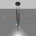 Lampa wisząca designerska MOZAICA 3P czarna chrom SL.0887 Sollux - 3