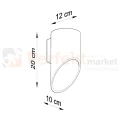 Oprawa spot kinkiet LED G9 Penne czarny 20 cm - 4