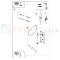Oprawa spot kinkiet LED G9 Penne czarny 30 cm - 5