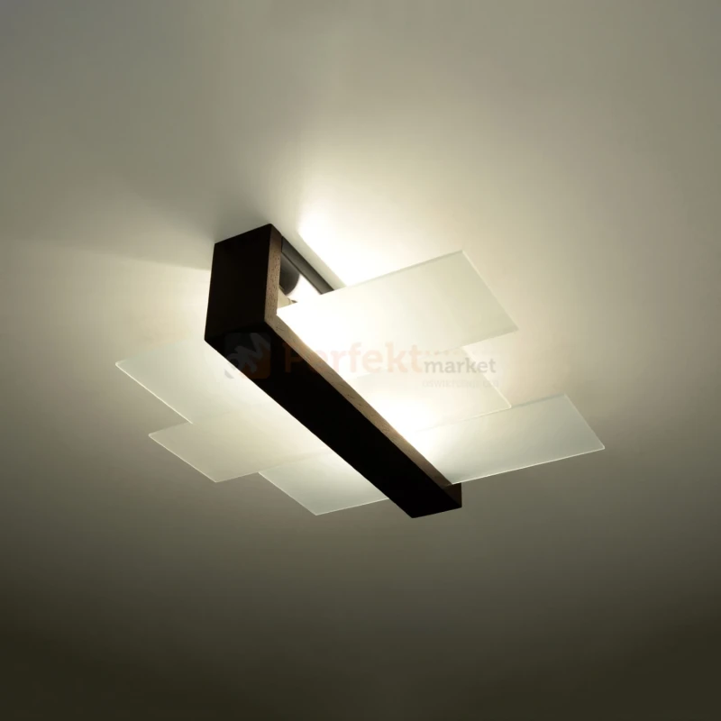 Lampa drewniana sufitowa plafon Feniks 2 Wenge - 8