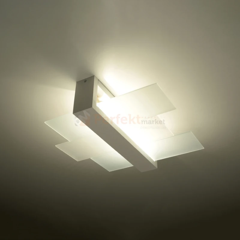 Lampa drewniana sufitowa plafon Feniks 2 biały - 8