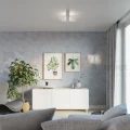 Lampa drewniana sufitowa plafon Feniks 2 biały - 6