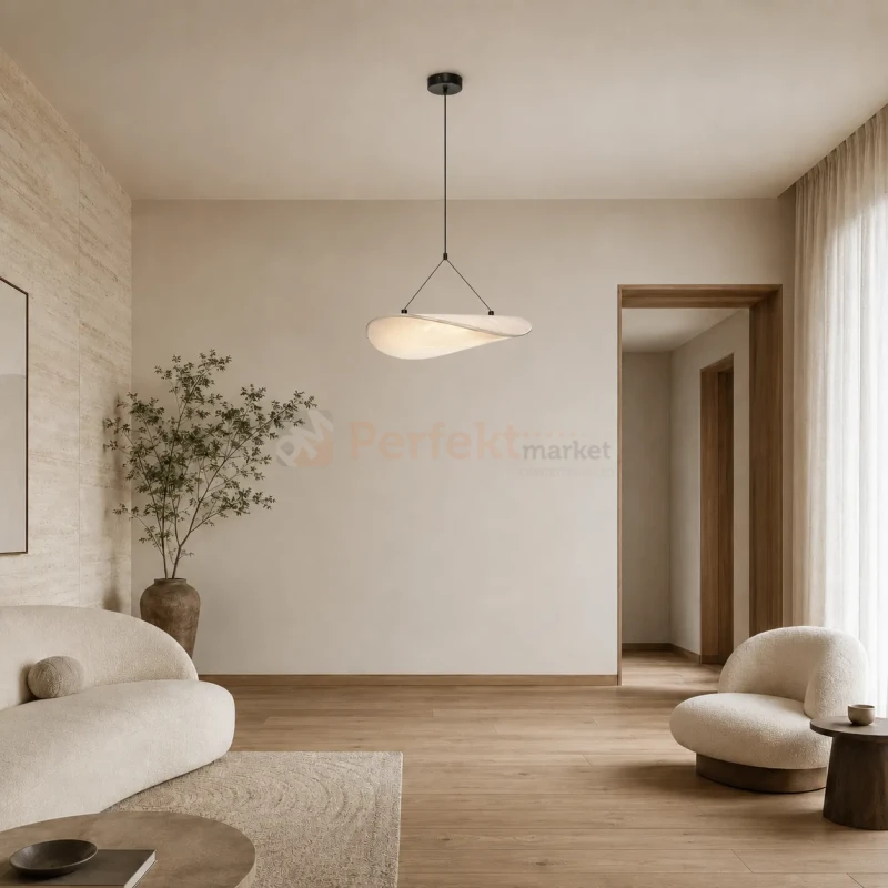 Lampa wisząca OMBRA 22W CCT 50cm papier DuPont z pilotem perfekt market olsztyn