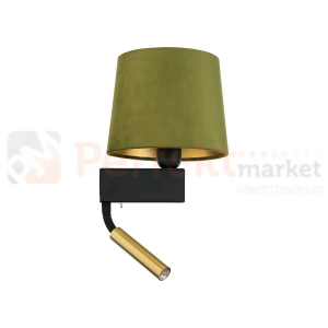 Kinkiet ścienny CHILLIN 8214 Nowodvorski Lighting zielono-złoty aksamitny 1xE27 1xG9