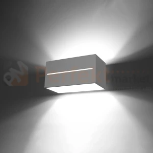 Kinkiet ścienny kostka podwójny LOBO MAXI biały Sollux SL.0528