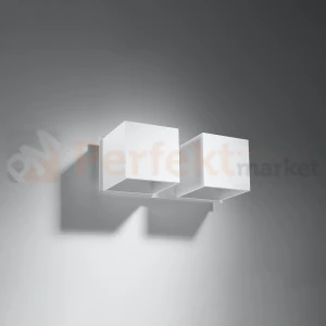 Kinkiet ścienny podwójny tuba G9 Quad 2 biały SL.0656