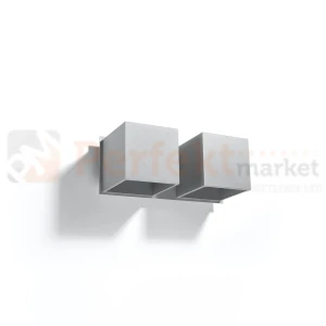 Kinkiet ścienny podwójny tuba G9 Quad 2 szary SL.0658