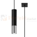 Lampa wisząca LOOPEZ 1 czarna chrom tuba SL.0940 Sollux - 2