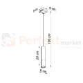Lampa wisząca LOOPEZ 1 czarna chrom tuba SL.0940 Sollux - 4