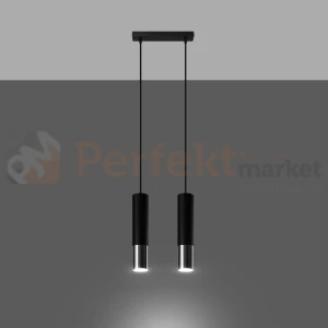 Lampa wisząca LOOPEZ 2 czarny chrom SL.0941 Sollux